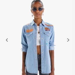 NWT MOTHER Denim Button-Up Size M